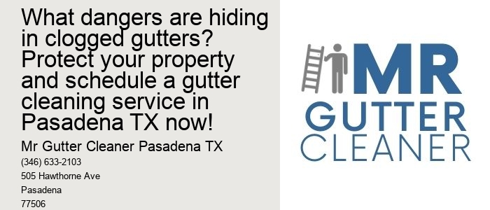 What dangers are hiding in clogged gutters? Protect your property and schedule a gutter cleaning service in Pasadena TX now!