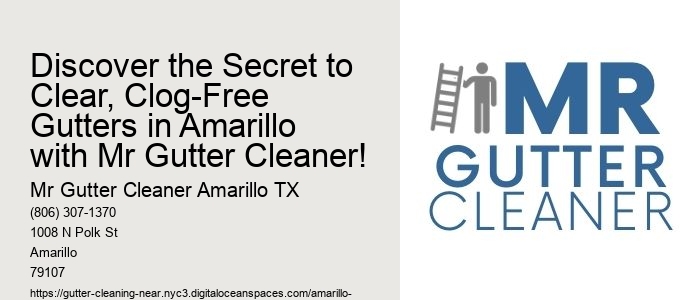 Discover the Secret to Clear, Clog-Free Gutters in Amarillo with Mr Gutter Cleaner!
