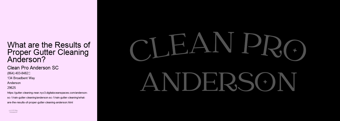 What are the Results of Proper Gutter Cleaning Anderson?