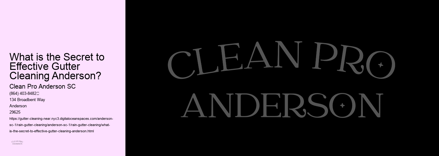 What is the Secret to Effective Gutter Cleaning Anderson? 
