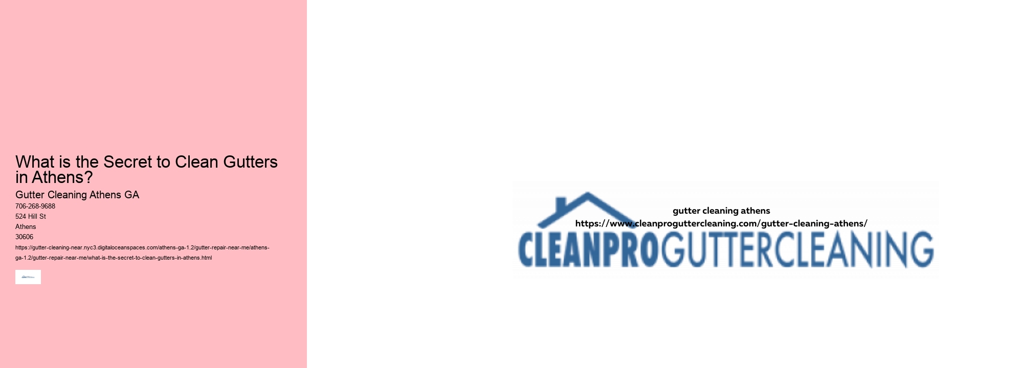 What is the Secret to Clean Gutters in Athens?