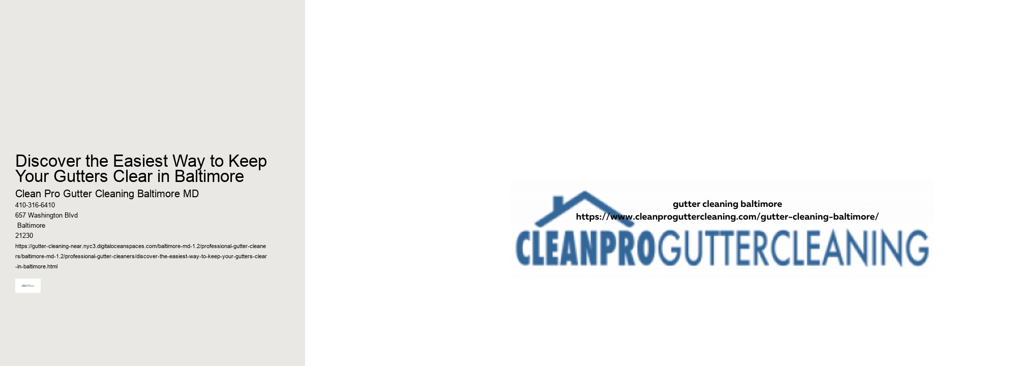 Discover the Easiest Way to Keep Your Gutters Clear in Baltimore 