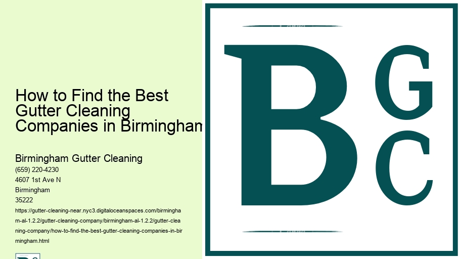 How to Find the Best Gutter Cleaning Companies in Birmingham 
