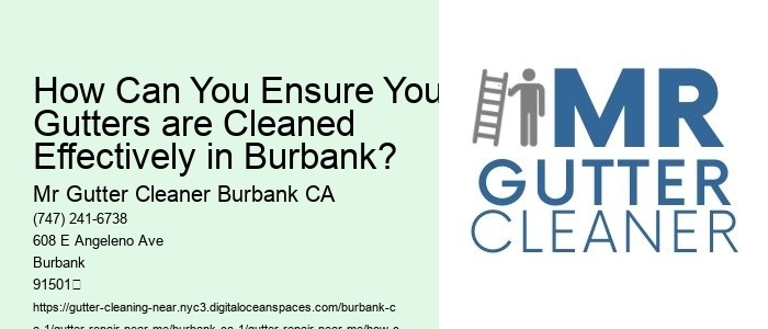 How Can You Ensure Your Gutters are Cleaned Effectively in Burbank?