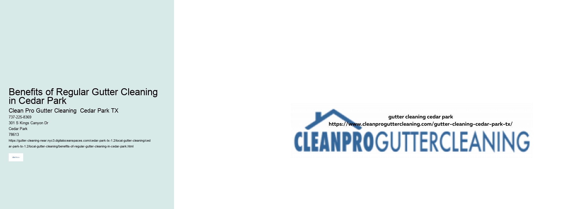 Benefits of Regular Gutter Cleaning in Cedar Park 