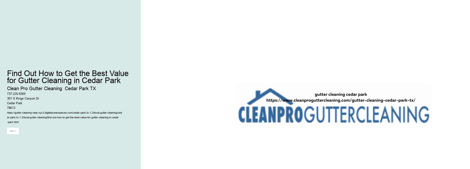 Find Out How to Get the Best Value for Gutter Cleaning in Cedar Park