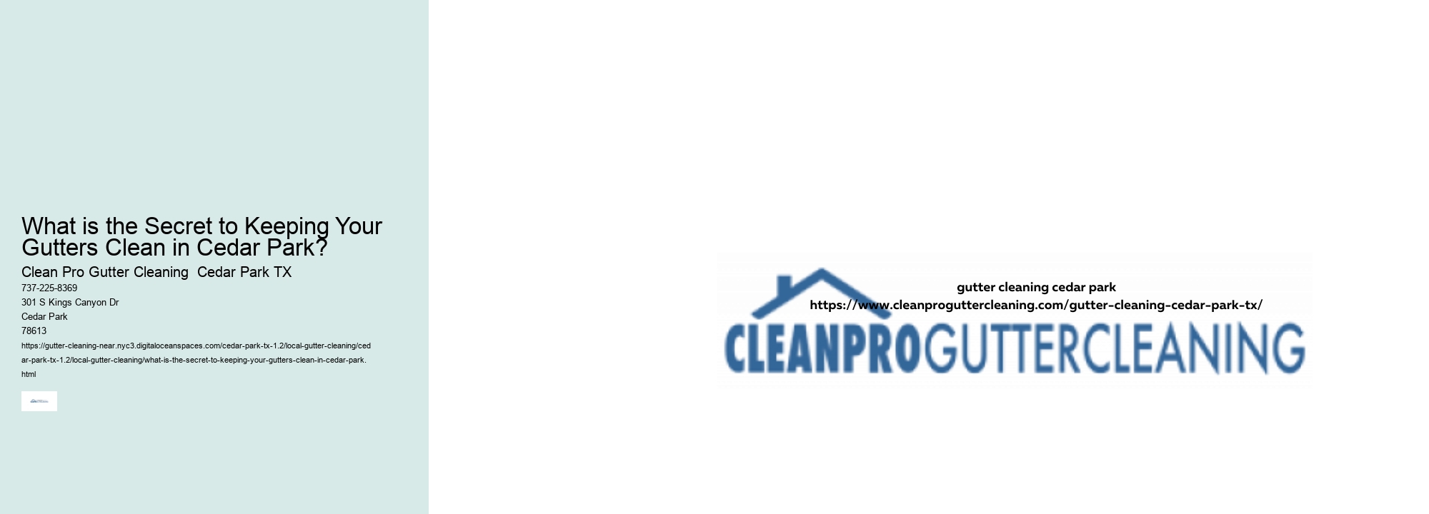What is the Secret to Keeping Your Gutters Clean in Cedar Park? 