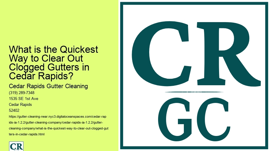 What is the Quickest Way to Clear Out Clogged Gutters in Cedar Rapids? 