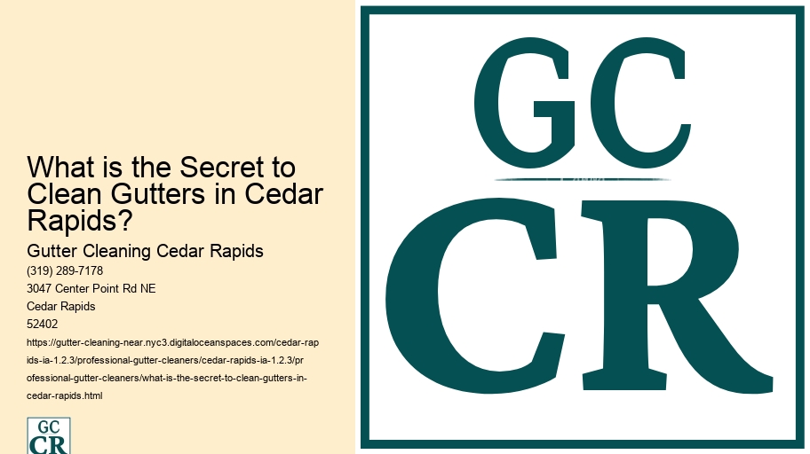 What is the Secret to Clean Gutters in Cedar Rapids?