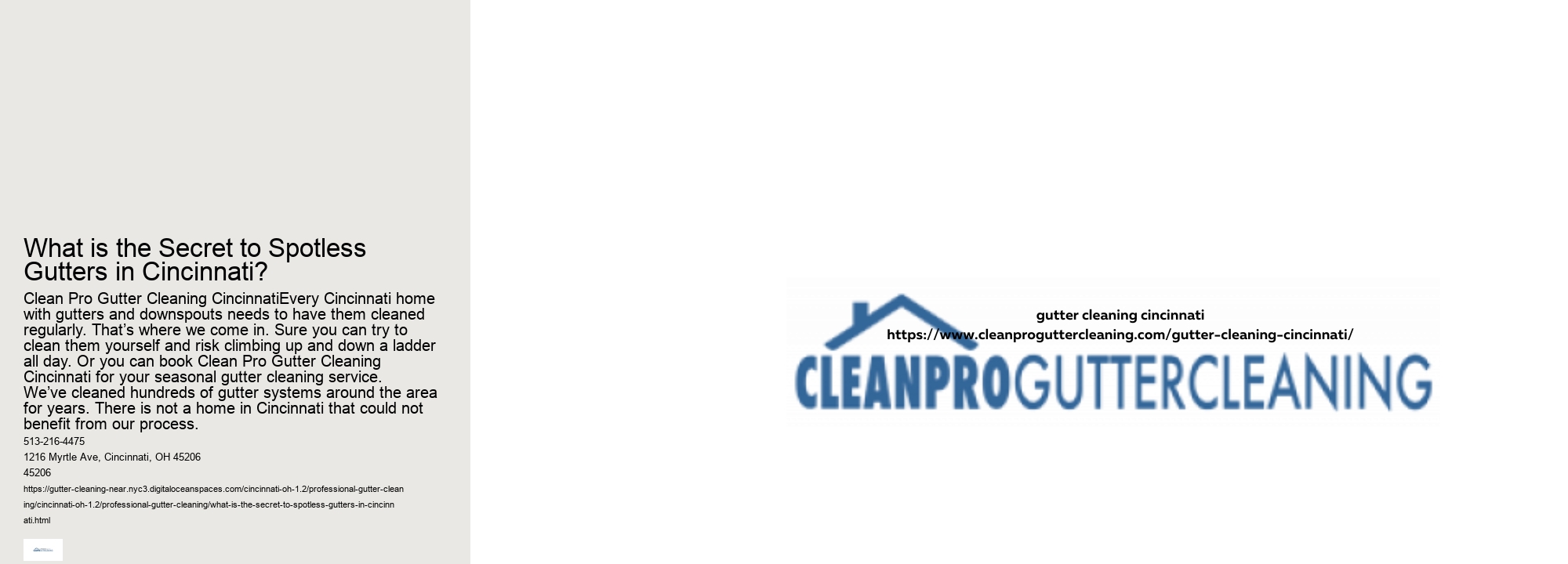 What is the Secret to Spotless Gutters in Cincinnati?