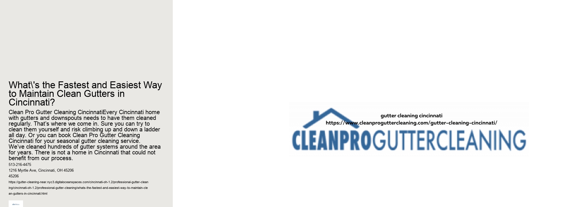 What's the Fastest and Easiest Way to Maintain Clean Gutters in Cincinnati?