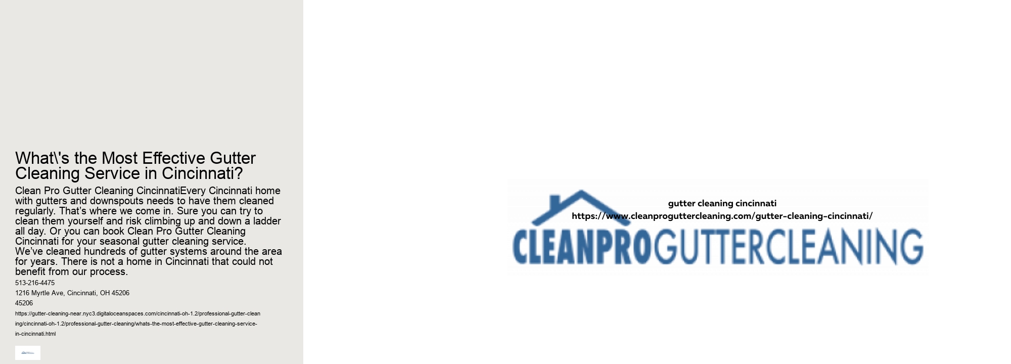 What's the Most Effective Gutter Cleaning Service in Cincinnati?