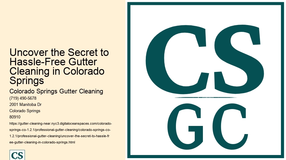 Uncover the Secret to Hassle-Free Gutter Cleaning in Colorado Springs 