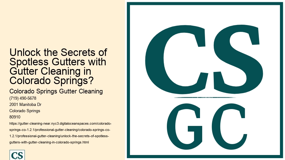 Unlock the Secrets of Spotless Gutters with Gutter Cleaning in Colorado Springs?