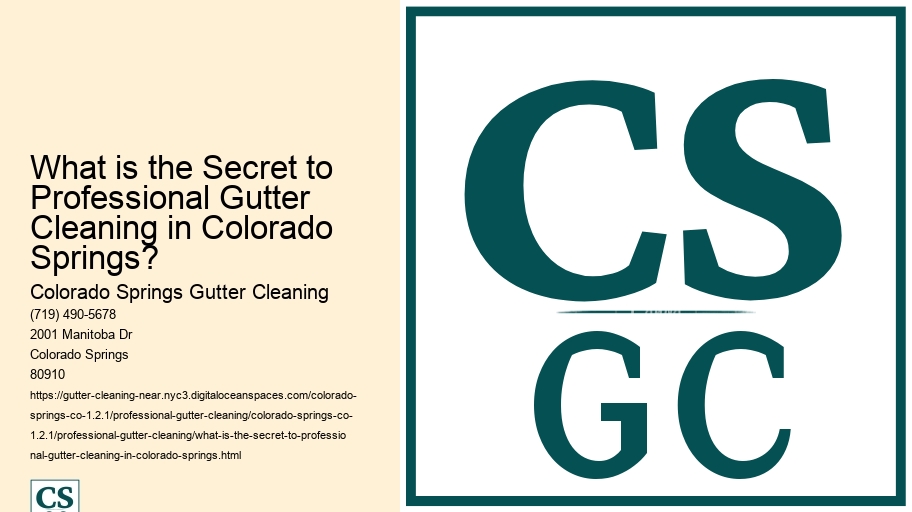What is the Secret to Professional Gutter Cleaning in Colorado Springs?