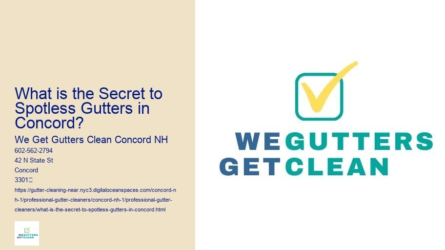 What is the Secret to Spotless Gutters in Concord? 