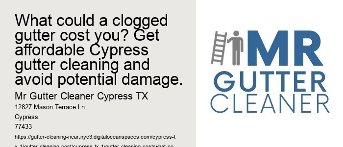 What could a clogged gutter cost you? Get affordable Cypress gutter cleaning and avoid potential damage.