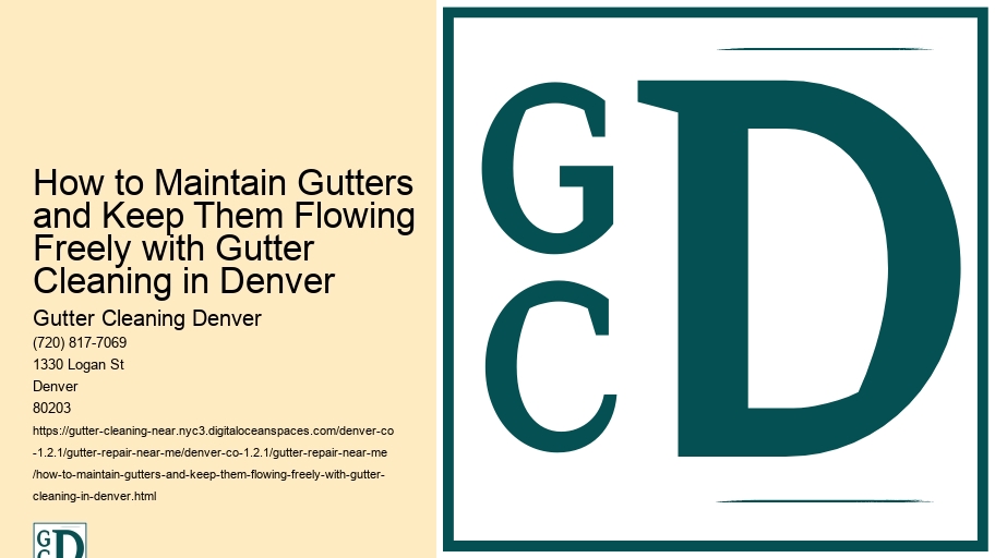 How to Maintain Gutters and Keep Them Flowing Freely with Gutter Cleaning in Denver