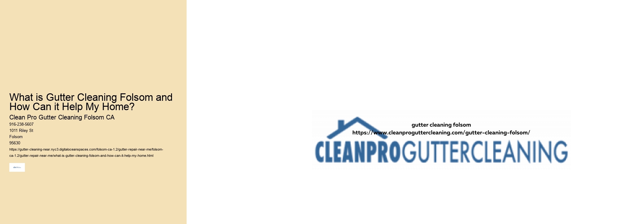 What is Gutter Cleaning Folsom and How Can it Help My Home? 