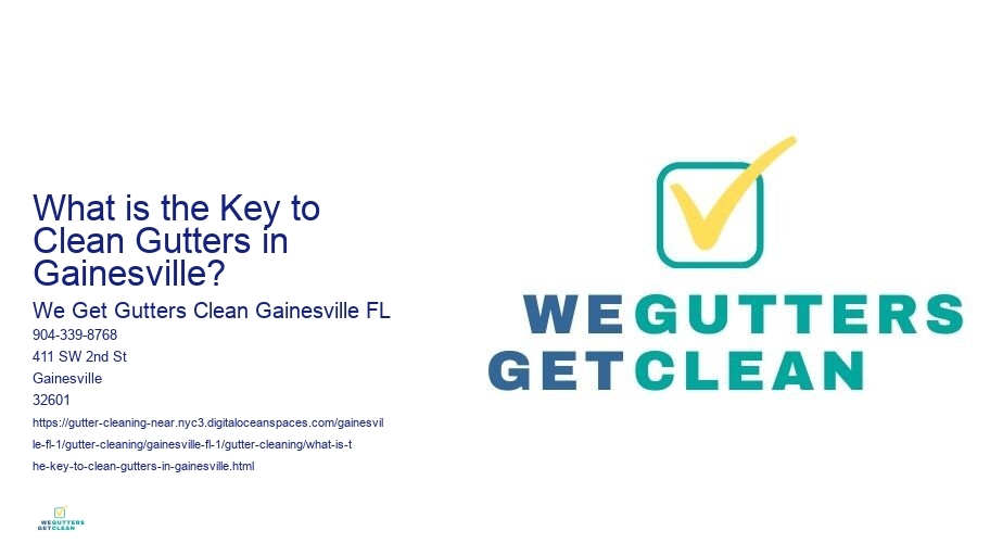 What is the Key to Clean Gutters in Gainesville?