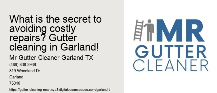 What is the secret to avoiding costly repairs? Gutter cleaning in Garland!