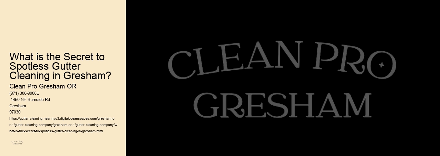 What is the Secret to Spotless Gutter Cleaning in Gresham? 