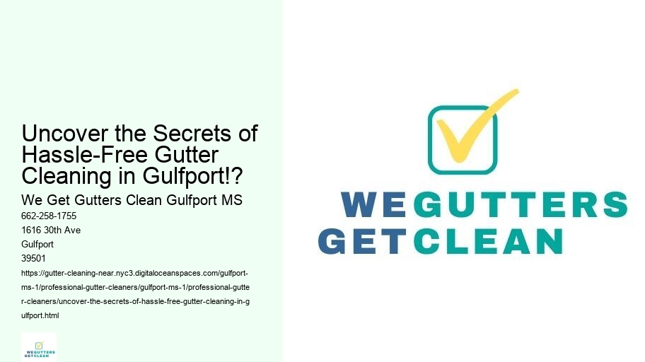 Uncover the Secrets of Hassle-Free Gutter Cleaning in Gulfport!?