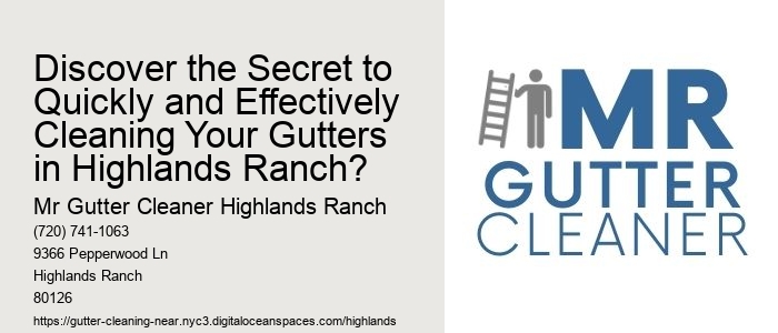 Discover the Secret to Quickly and Effectively Cleaning Your Gutters in Highlands Ranch?