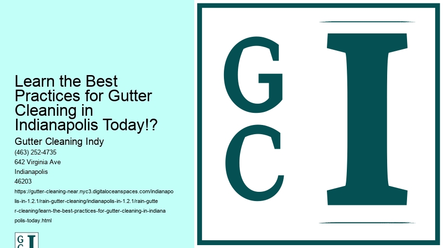 Learn the Best Practices for Gutter Cleaning in Indianapolis Today!?
