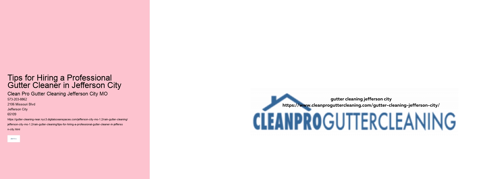 Tips for Hiring a Professional Gutter Cleaner in Jefferson City 