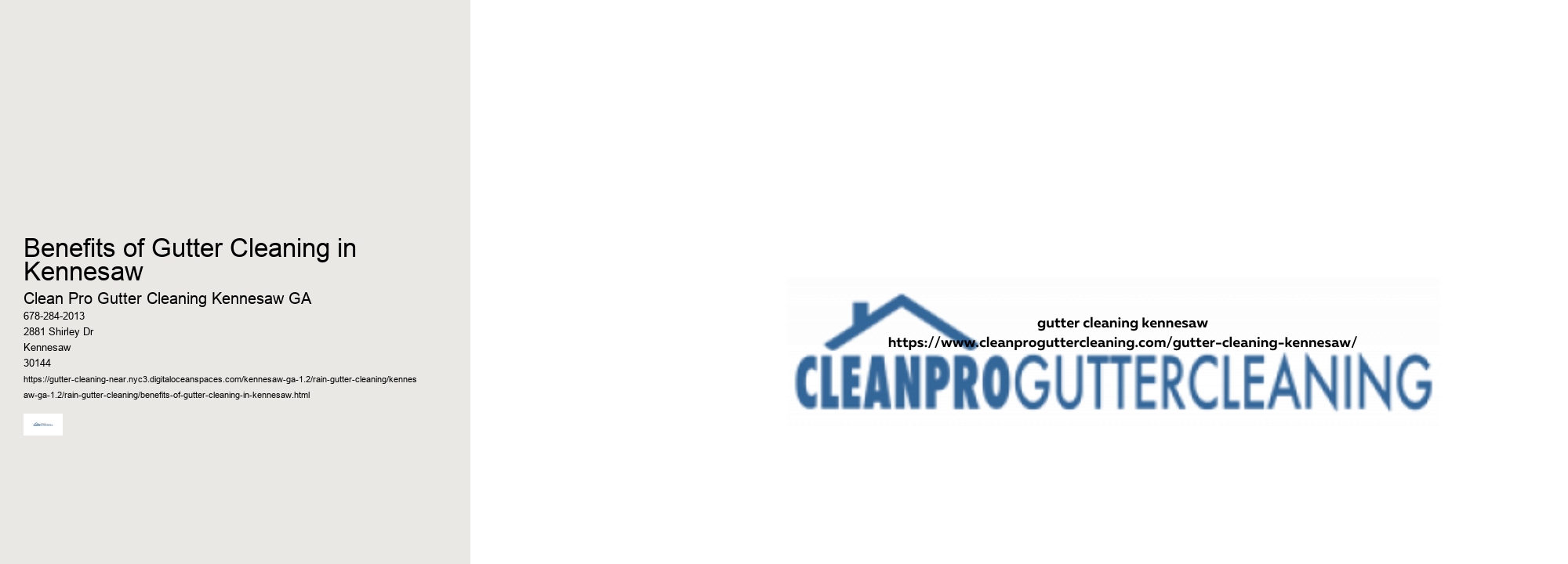 Benefits of Gutter Cleaning in Kennesaw