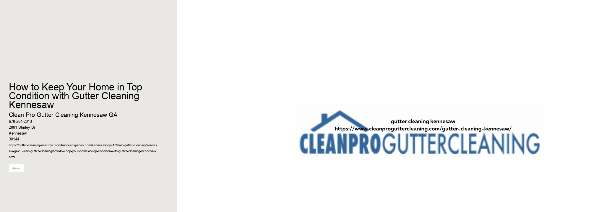 How to Keep Your Home in Top Condition with Gutter Cleaning Kennesaw 