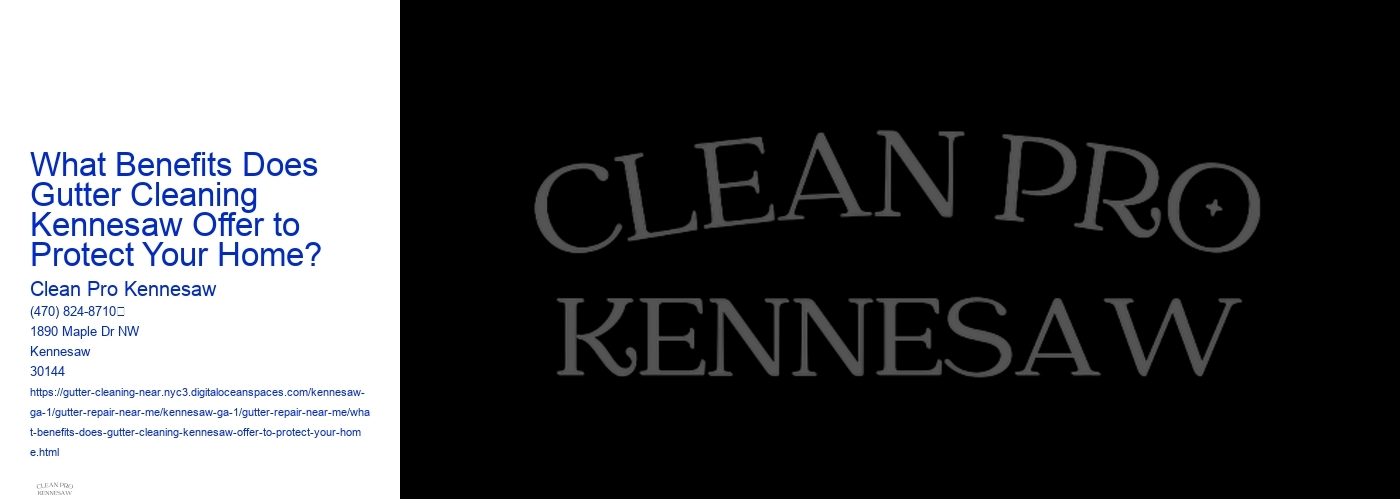 What Benefits Does Gutter Cleaning Kennesaw Offer to Protect Your Home?