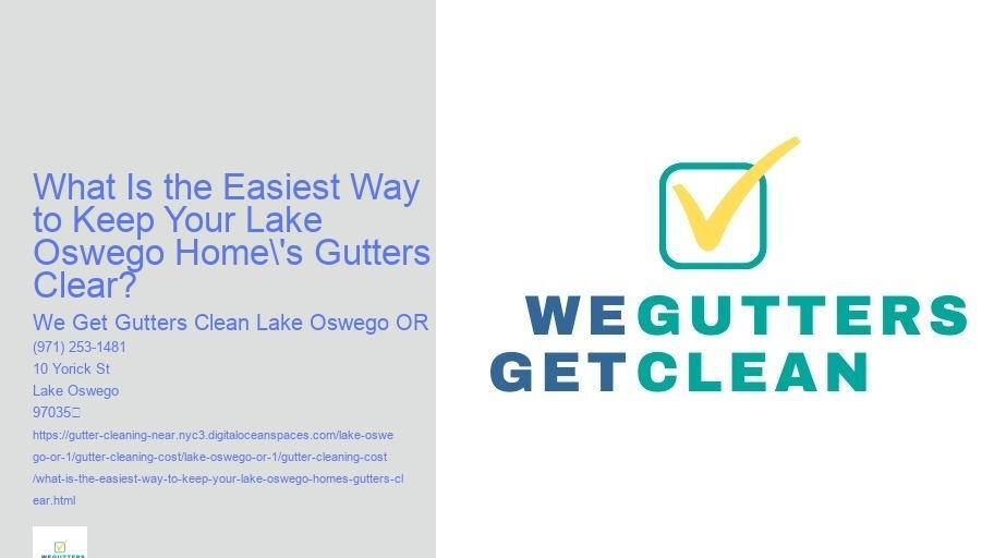 What Is the Easiest Way to Keep Your Lake Oswego Home's Gutters Clear?