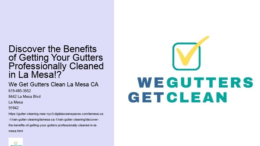 Discover the Benefits of Getting Your Gutters Professionally Cleaned in La Mesa!?