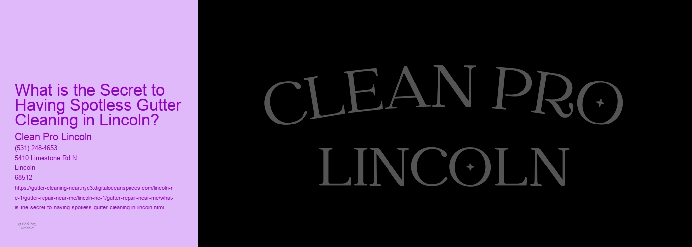 What is the Secret to Having Spotless Gutter Cleaning in Lincoln?