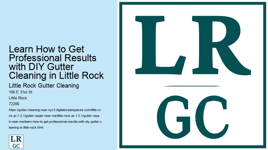 Learn How to Get Professional Results with DIY Gutter Cleaning in Little Rock