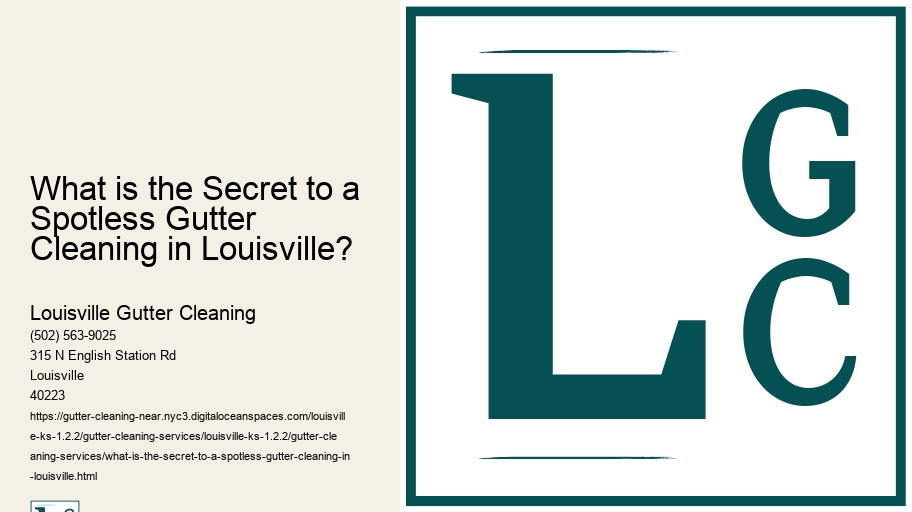 What is the Secret to a Spotless Gutter Cleaning in Louisville? 