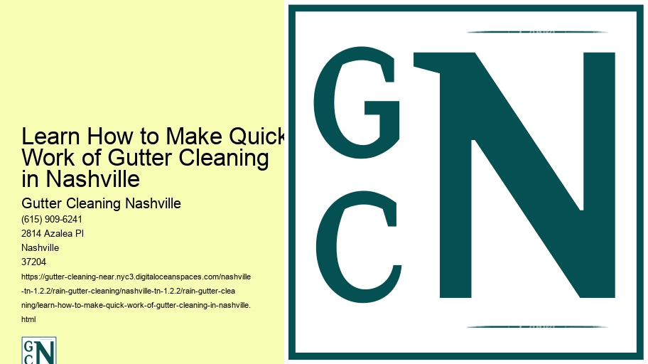 Learn How to Make Quick Work of Gutter Cleaning in Nashville