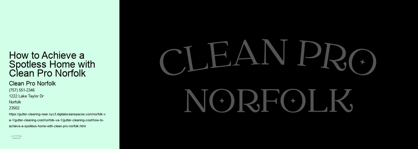 How to Achieve a Spotless Home with Clean Pro Norfolk 