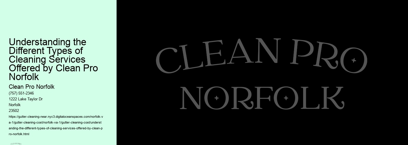 Understanding the Different Types of Cleaning Services Offered by Clean Pro Norfolk 