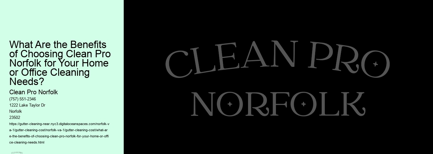 What Are the Benefits of Choosing Clean Pro Norfolk for Your Home or Office Cleaning Needs?