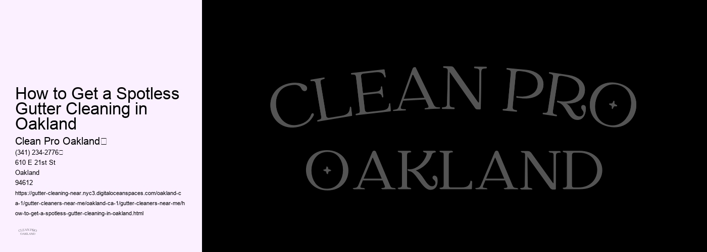 How to Get a Spotless Gutter Cleaning in Oakland 