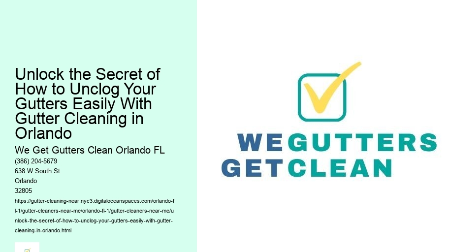 Unlock the Secret of How to Unclog Your Gutters Easily With Gutter Cleaning in Orlando