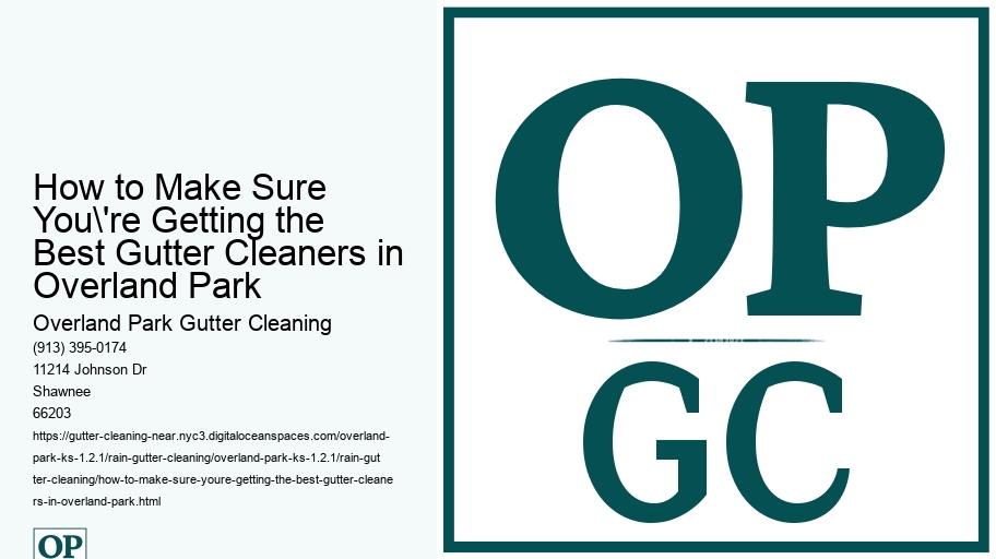 How to Make Sure You're Getting the Best Gutter Cleaners in Overland Park 