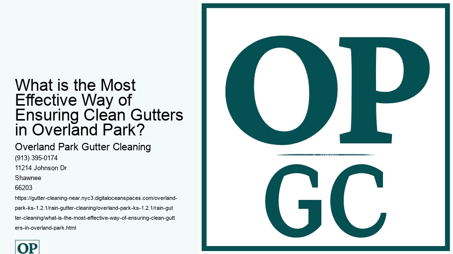 What is the Most Effective Way of Ensuring Clean Gutters in Overland Park?