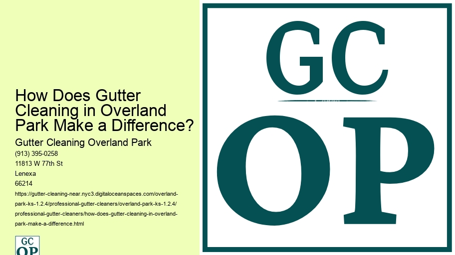How Does Gutter Cleaning in Overland Park Make a Difference?