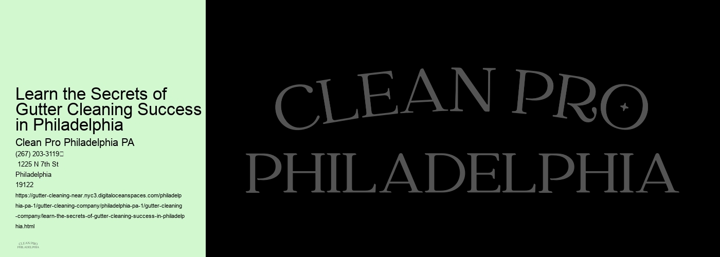 Learn the Secrets of Gutter Cleaning Success in Philadelphia 