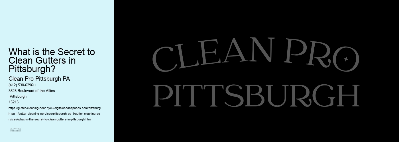 What is the Secret to Clean Gutters in Pittsburgh? 