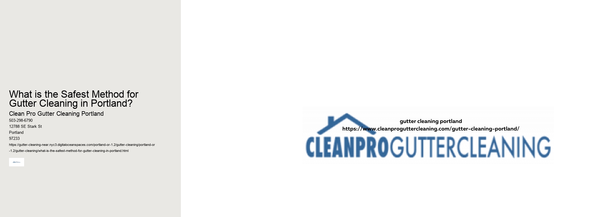 What is the Safest Method for Gutter Cleaning in Portland?